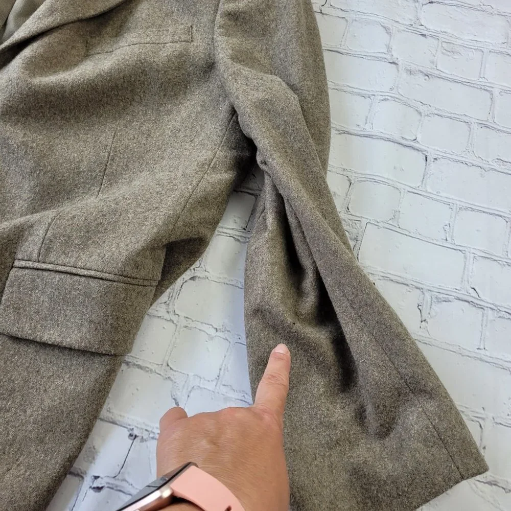 Oscar De La Renta men’s wool cashmere blend tan color blazer jacket size 43R